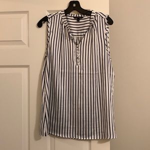 Banana Republic large sleeveless pinstripe blouse